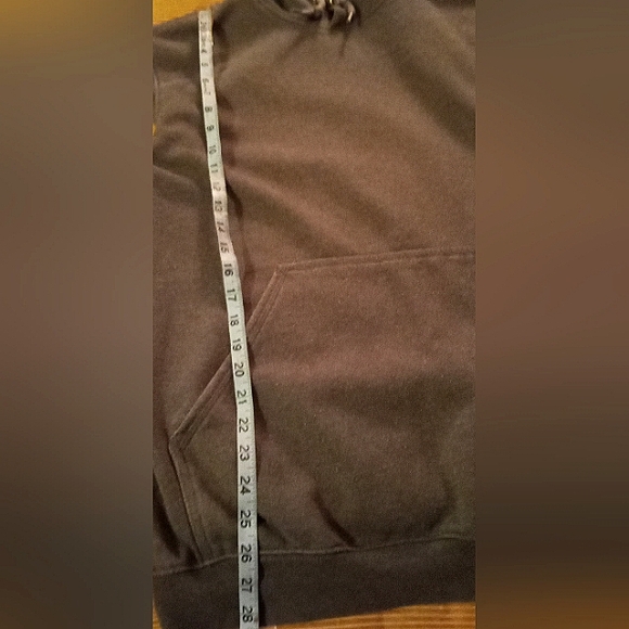 CARHARTT MEN'S MEDIUM LOOSE FIT GRAY HOODED LOGO SLEEVE SWEATSHIRT. - Picture 6 of 6